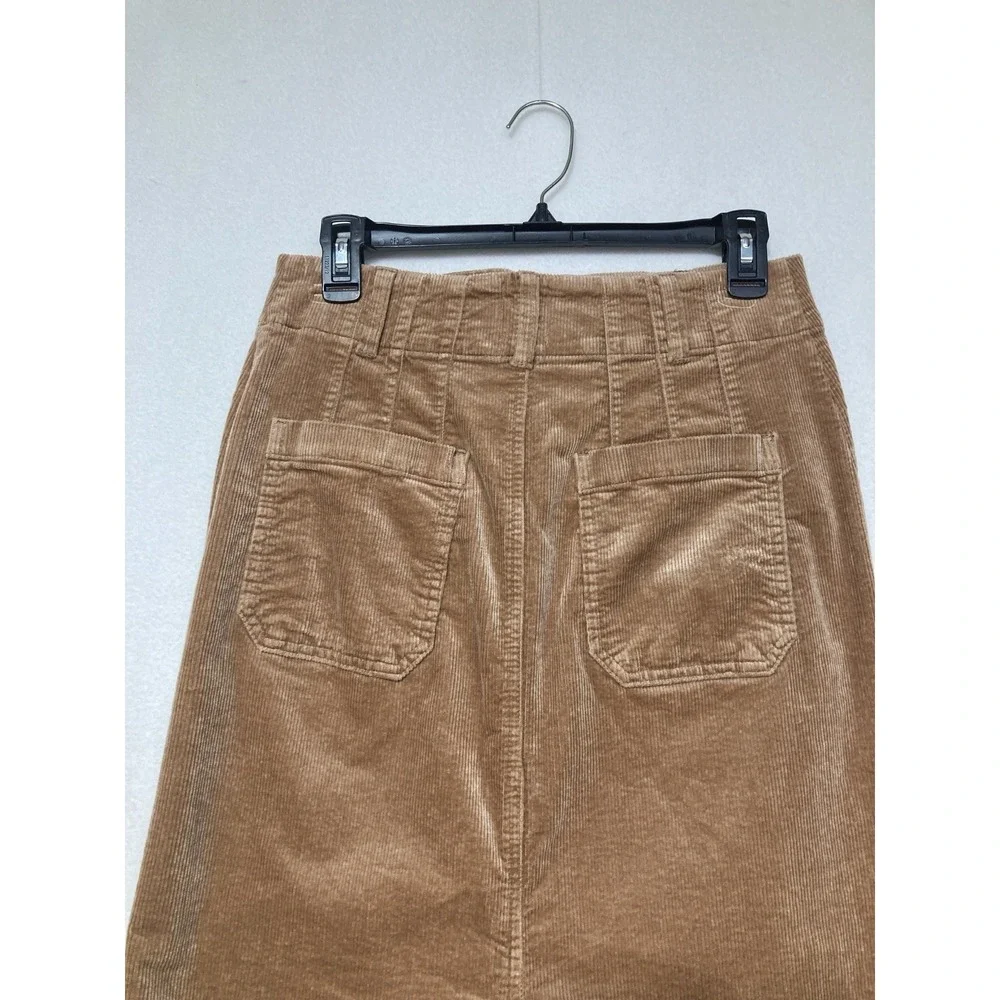 Anthropologie‎ Colette SP Skirt Maeve Corduroy Maxi Mustard Brown Boho Grunge